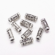 Tibetan Style Alloy Tube Beads, Cadmium Free & Nickel Free & Lead Free, Antique Silver, 13x5mm, Hole: 2.5mm(LF0843Y-NF)