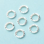 Brass Linking Rings, Long-Lasting Plated, Cadmium Free & Lead Free, Round Ring, 925 Sterling Silver Plated, 6x1mm, Inner Diameter: 4mm(X-KK-F831-018A-S-RS)