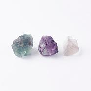 Natural Fluorite Beads, Nuggets, No Hole/Undrilled, Thistle, 15~72x15~39x13~32.5mm, about 100g/bag(G-F621-12A)