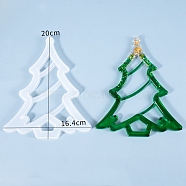 DIY Christmas Theme Pendant Silicone Molds, Resin Casting Molds, for UV Resin, Epoxy Resin Jewelry Making, Christmas Tree, 200x164x14mm(XMAS-PW0001-006F)
