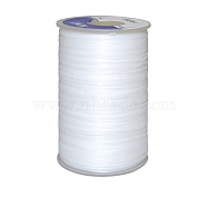 Waxed Polyester Cord, 6-Ply, White, 0.55mm, about 38.27 yards(35m)/roll(YC-E006-0.55mm-A01)