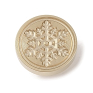 Golden Tone Wax Seal Brass Stamp Head, Floral Collection Pattern, for Wax Seal Stamp, Snowflake, 25x14mm, Inner Diameter: 7mm(DIY-B079-02G-21)