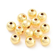 Rack Plating Brass Beads, Cadmium Free & Lead Free, Round, Real 18K Gold Plated, 7.8x7mm, Hole: 2mm(KK-WH0034-02K-G02)