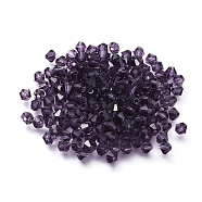 Imitation Austrian Crystal Beads, Grade AAA, Faceted, Bicone, DarkSlate Blue, 4x4mm, Hole: 0.7~0.9mm(SWAR-F022-4x4mm-277A)
