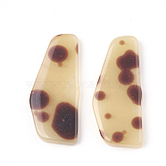 Resin Cabochons, Polygon, Wheat, 40x17x4mm(CRES-T008-24)
