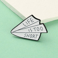 Summer Theme Enamel Pins, Alloy Brooches for Backpack Clothes, Airplane, 22x31mm(JEWB-M048-01D)