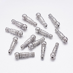 Tibetan Style Alloy Beads, Tube, Antique Silver, Lead Free & Cadmium Free, 22.5x7mm, Hole: 2.4mm(LF0688Y)