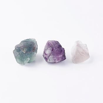 Natural Fluorite Beads, Nuggets, No Hole/Undrilled, Thistle, 15~72x15~39x13~32.5mm, about 100g/bag