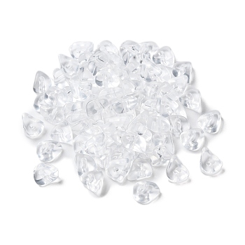 Acrylic Beads, Imitation Gemstone, Chip, Clear, 8x6x4mm, Hole: 1.4mm