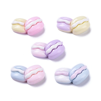 Opaque Cute Resin Decoden Cabochons, Imitation Food, Macarons, 8x15x6mm
