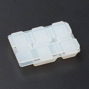 DIY Tab Keycap Silicone Mold, with Lid, Resin Casting Molds, For UV Resin, Epoxy Resin Craft Making, White, 70x46x14mm