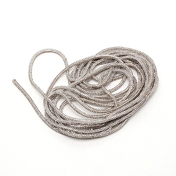 Glass Rhinestone Cords, with Silicone Tube inside, Garment Accessories, Crystal, 1/4 inch(5mm)