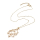 Brass Braided Macrame Pouch Empty Stone Holder for Pendant Necklace Making(NJEW-JN04331-01)-1