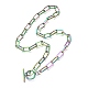 Chapado al vacío unisex 304 collares de cadena de clip de acero inoxidable(NJEW-H215-02MC)-1