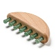 Natural Green Aventurine Scalp Massager(AJEW-G058-01C)-2