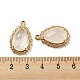 Natural Quartz Crystal Rock Crystal Faceted Pendants(G-M431-13G-04)-3