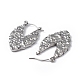 Boucles d'oreilles créoles en acier inoxydable anti-ternissement 304 en forme de larme pour femmes(EJEW-I284-15P)-2