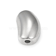 304 Stainless Steel Beads, Bean, Stainless Steel Color, 9x6x5.5mm, Hole: 1.6mm(STAS-F287-04P)