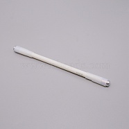 Plastic Pen with Alloy Bottom, for Pen Spinning, White, 235x11.5~14.5mm(AJEW-WH0239-83D)
