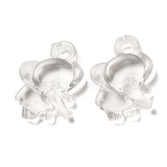 Transparent Acrylic Pendants, Elephant Charms, Clear, 22x15x5mm, Hole: 2.5mm, about 641pcs/500g(TACR-G048-31)