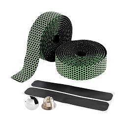High Density Synthetic Sponge Non-slip Band, with Stickers, Plastic Plug, Bicycle Accessories, Lime Green, 29x3mm, 2m/roll, 2rolls/set(FIND-GF0001-11D)