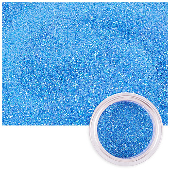 Nail Glitter Powder Shining Sugar Effect Glitter, Colorful Nail Pigments Dust Nail Powder, for DIY Nail Art Tips Decoration, Dodger Blue, Box: 3.2x3.35cm, 8g/box