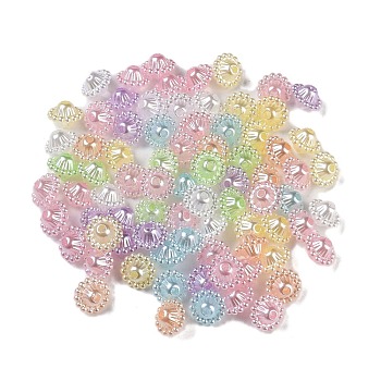 Plating Acrylic Beads, Bicone, Mixed Color, 8.5x12x8.5mm, Hole: 1.8mm, 1428pcs/500g