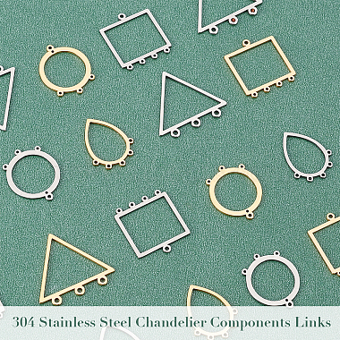 32Pcs 8 Style 304 Stainless Steel Chandelier Components Links(STAS-UN0022-94)-4