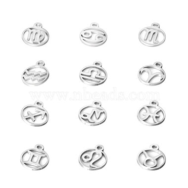 Stainless Steel Color Flat Round 316L Surgical Stainless Steel Charms