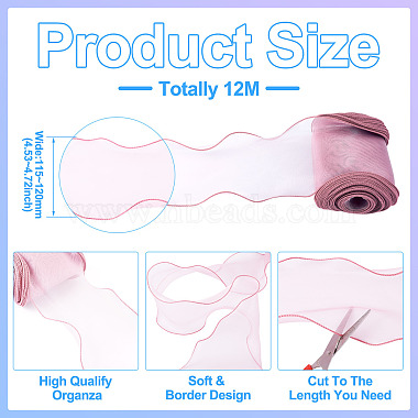 12M Polyester Wave Edge Ribbon(DIY-TA0012-96A)-4