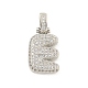 Brass Micro Pave Clear Cubic Zirconia Pendants(KK-B099-01P-E)-1