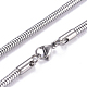304 collares redondos de cadenas de serpiente de acero inoxidable(NJEW-G340-02P)-1