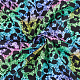 tissu polycoton à imprimé léopard et motif arc-en-ciel(DIY-WH0028-18C)-1