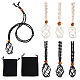 6Pcs Adjustable Braided Waxed Cord Macrame Pouch Necklace Making(FIND-YS0001-10)-1
