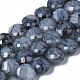 Mèches de perles de verre craquelé peintes au four opaque(EGLA-T008-19B)-1