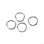 Tarnish Resistant 304 Stainless Steel Open Jump Rings, Round, Stainless Steel Color, 8x0.9mm, 19 Gauge, Inner Diameter: 6.2mm(STAS-E147-41P-8mm)