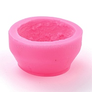 DIY Food Grade Silicone Molds, Resin Casting Molds, For UV Resin, Epoxy Resin Jewelry Making, Imitation Ice Cream Molds, Hot Pink, 65x34mm, Inner Diameter: 51mm(DIY-B042-02)