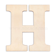 Letter Unfinished Wood Blank Cutouts, for DIY Crafts, Wedding, Home Decoration and Paint, Letter.H, 30x29.5x0.3cm(DIY-ZX040-01H)