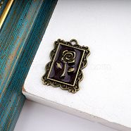 Halloween Alloy Pendants, with Enamel, for DIY Necklace Bracelet Earring Accessories, Rectangle, 27.5x20mm(FIND-SZC0013-237)