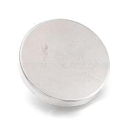 Alloy Shank Buttons, 1-Hole, Flat Round, Platinum, 23x7mm, Hole: 2mm(BUTT-D054-23mm-05P)
