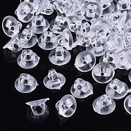 Transparent AS Plastic Charm Base Settings, for Flat Back Cabochons, Hair Findings, DIY Hair Tie Accessories, Clear, 7.5x5mm, hole: 2mm, about 10000pcs/bag(FIND-T064-006A-01)