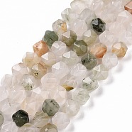 Natural Quartz Beads Strands, Faceted, Oval, 9.5x8.5mm, Hole: 1.2mm, about 31pcs/strand, 14.17 inch(36cm)(G-G990-F06)