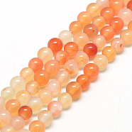 Natural Carnelian Beads Strands, Round, 6~6.5mm, Hole: 1mm, about 63pcs/strand, 15.5 inch(X-G-Q462-6mm-45)