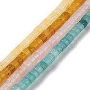 Natural Jade Beads Strands, Disc, Dyed, Heishi Beads, Mixed Color, 2x3mm, Hole: 0.8mm, about 178pcs/strand, 15.04''(38.2cm)(G-Q008-A01-01)