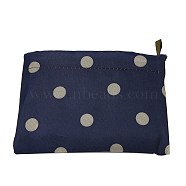 Foldable Eco-Friendly Nylon Grocery Bags, Reusable Waterproof Shopping Tote Bags, with Pouch and Bag Handle, Polka Dot Pattern, 52.5x60x0.15cm(ABAG-B001-21)