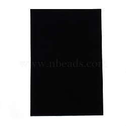 Jewelry Flocking Cloth, Polyester, Self-adhesive Fabric, Rectangle, Black, 29.5x20x0.07cm(DIY-F022-A16)