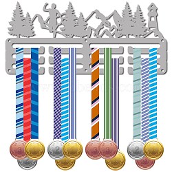 Iron Medal Holder, Medal Display Hanger Rack, Medal Holder Frame, with Standoff Pins, Mountain, 130x290mm, Hole: 5mm(ODIS-WH0110-009)