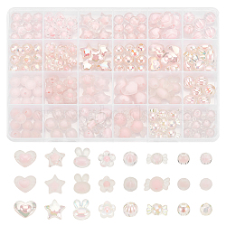 Transparent Acrylic Beads, Bead in Bead, Mixed Shapes, Mixed Color, 9~14x9.5~21.5x6~11.5mm, Hole: 2~2.5mm(TACR-AR0001-25)