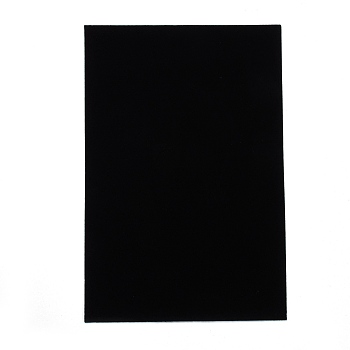Jewelry Flocking Cloth, Polyester, Self-adhesive Fabric, Rectangle, Black, 29.5x20x0.07cm