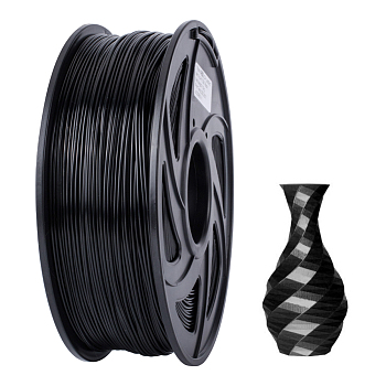 Plastic Cord, 3D Printer Filament, Black, 1.75mm, about 400m/roll